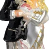 Intratuin kerst ornament bruidspaar zwart / goud / zilver 7 x 5 x 14,5 cm