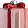 Intratuin kerst ornament cadeau roze / rood 6 x 6 x 7,5 cm