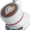 Intratuin kerst ornament cappuccino wit / goud 8,6 x 7,6 x 6,8 cm