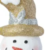Intratuin kerst ornament Carlo sneeuwpop hoofd goud / zilver / wit 6,8 x 6 x 12 cm
