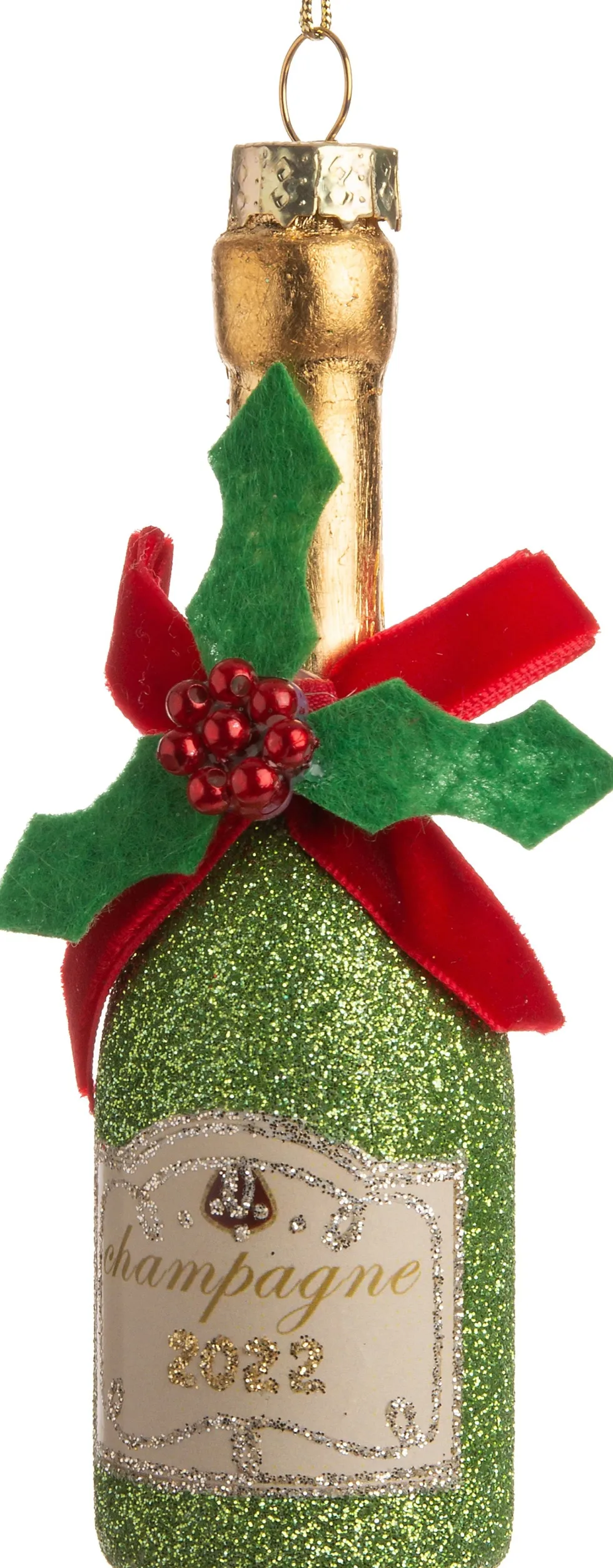 Intratuin kerst ornament Champagne multi 4 x 4 x 12 cm