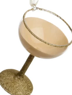 Intratuin kerst ornament Chamton champagneglas wit D 7 H 10 cm