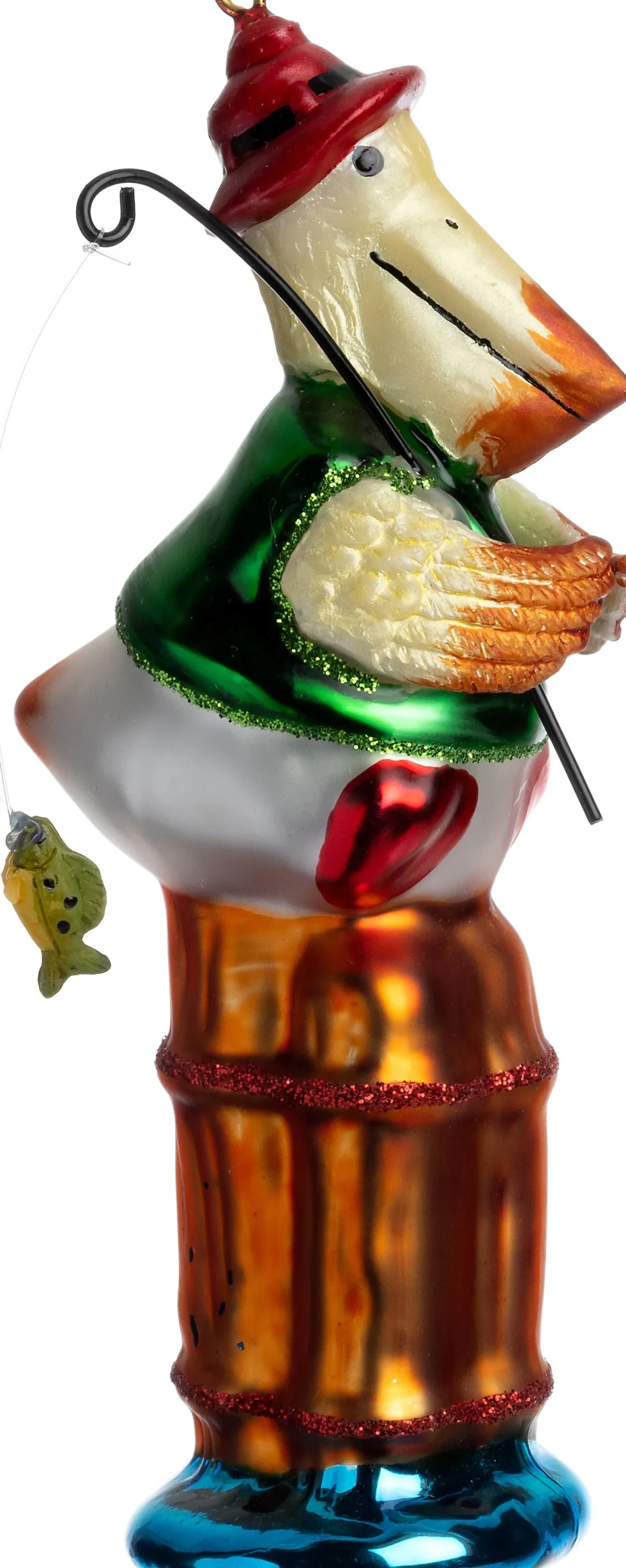 Intratuin kerst ornament Cobie pelikaan multi 5,4 x 3,7 x 12,9 cm