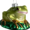 Intratuin kerst ornament Cobie kikker groen 7,9 x 6,9 x 5,4 cm