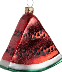 Intratuin kerst ornament Cobie watermeloen rood 8,4 x 2,6 x 8,2 cm