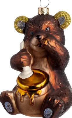 Intratuin kerst ornament Cobie beer bruin 7,1 x 7 x 10,6 cm