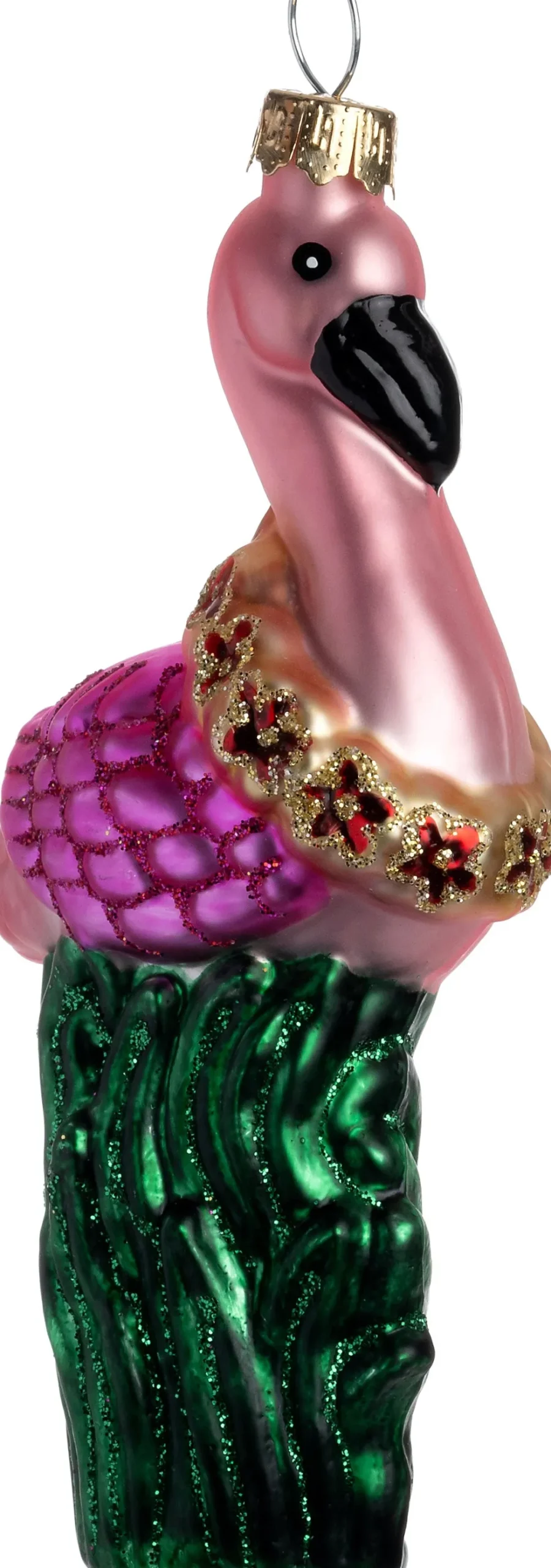 Intratuin kerst ornament Cobie flamingo roze 5,5 x 3,2 x 11,7 cm