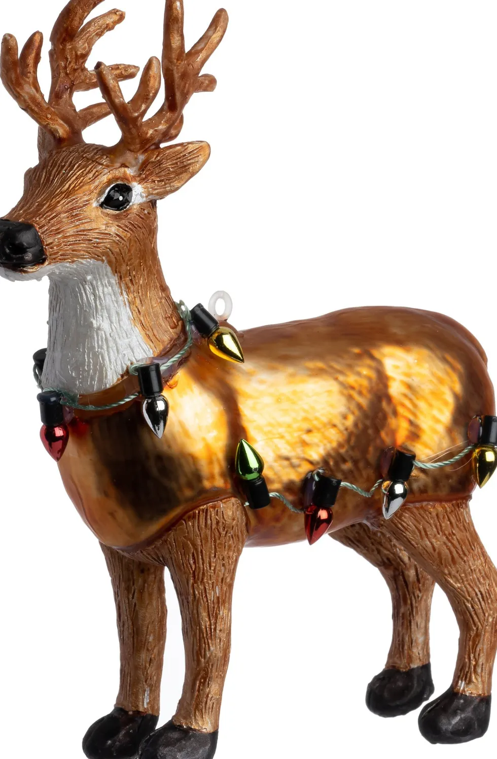 Intratuin kerst ornament Cobie rendier bruin 10,3 x 3,9 x 13,2 cm