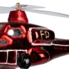 Intratuin kerst ornament Cobie helicopter rood 5,1 x 4,7 x 15,5 cm