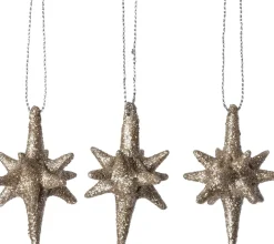 Intratuin kerst ornament Comet ster beige D 4 H 6 cm 3 stuks
