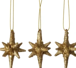 Intratuin kerst ornament Comet ster goud D 4 H 6 cm 3 stuks