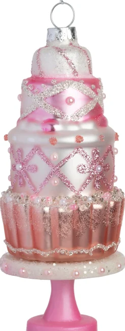 Intratuin kerst ornament cupcake roze 5,5 x 5,5 x 12 cm
