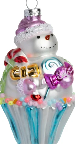 Intratuin kerst ornament cupcake 6,7 x 6,3 x 11,6 cm