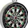 Intratuin kerst ornament dartbord zwart / wit 11 x 3,6 x 12,2 cm