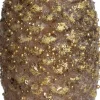 Intratuin kerst ornament dennenappel bruin 5,5 x 4,5 x 13,5 cm