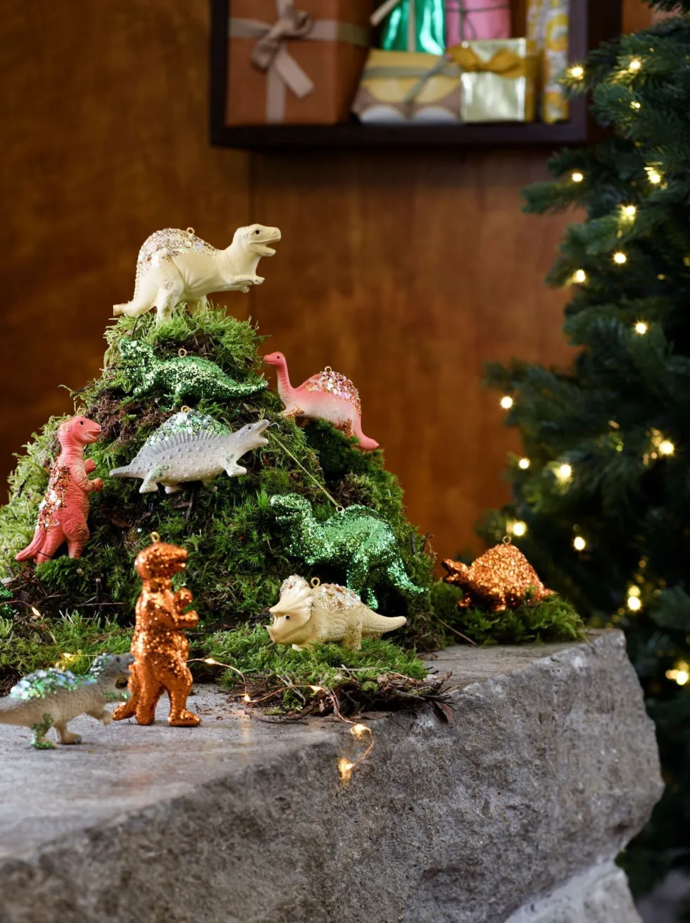 Intratuin kerst ornament Dino groen 12 x 8 x 3,5 cm