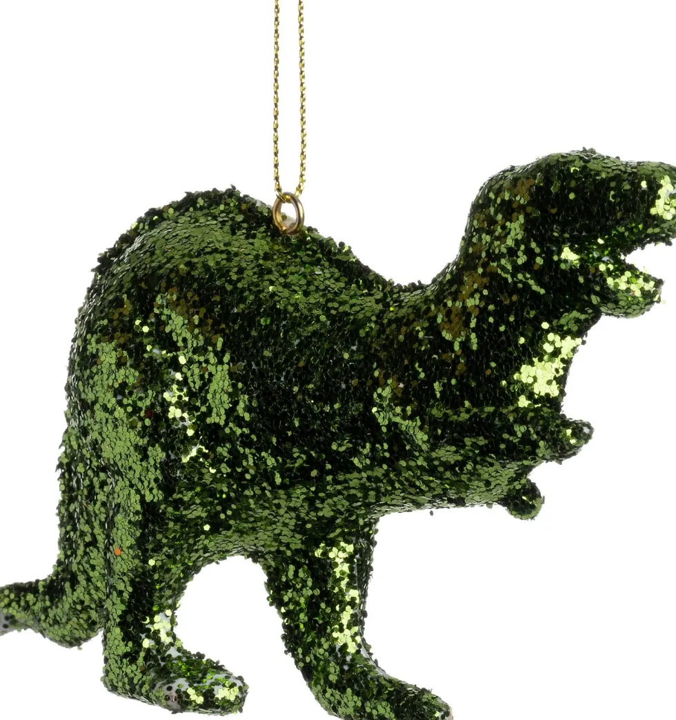 Intratuin kerst ornament Dino groen 12 x 8 x 3,5 cm