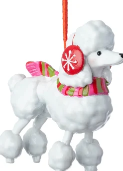 Intratuin kerst ornament Donn poedel met kerstpak 9,4 x 3,6 x 8,6 cm
