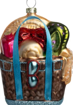 Intratuin kerst ornament draagmand 8 x 4,2 x 10,5 cm