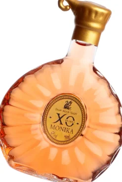 Intratuin kerst ornament drankfles oranje 7 x 2,7 x 9,7 cm