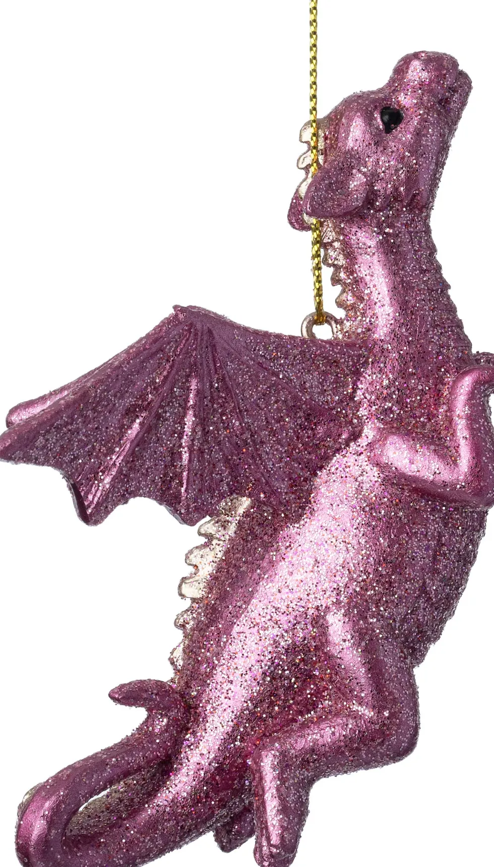 Intratuin kerst ornament draak roze 4,5 x 7,5 x 4,8 cm