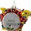 Intratuin kerst ornament drumstel rood / wit 10,3 x 5 x 8,1 cm