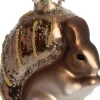 Intratuin kerst ornament eekhoorn bruin / goud 5,5 x 3,5 x 6,5 cm