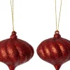 Intratuin kerst ornament Elin ui rood D 6,5 H 6 cm 2 stuks