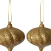 Intratuin kerst ornament Elin ui goud D 6,5 H 6 cm 2 stuks