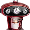 Intratuin kerst ornament espresso machine rood / zwart 6,3 x 5,2 x 8,6 cm