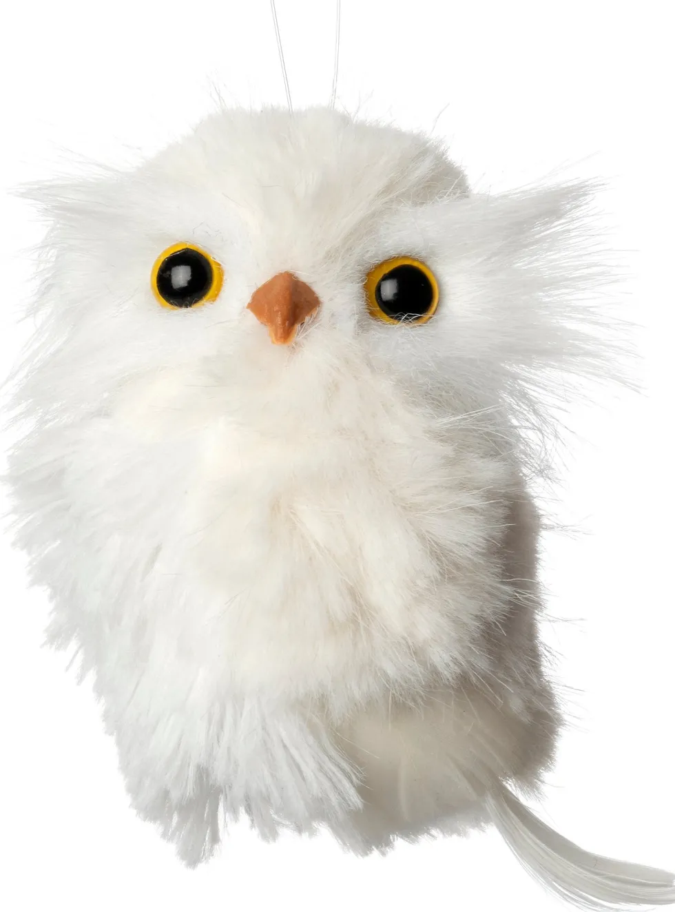 Intratuin kerst ornament Euli uil wit 8 x 7 x 11 cm