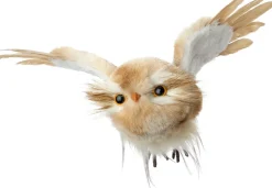 Intratuin kerst ornament Euli uil beige 34 x 10 x 18 cm
