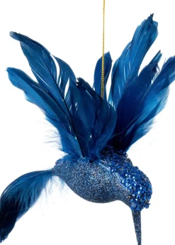Intratuin kerst ornament Evi kolibri blauw 20 x 8,9 x 8 cm