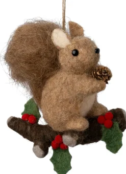 Intratuin kerst ornament Fauni eekhoorn bruin 15 x 7,5 x 15 cm