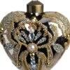 Intratuin kerst ornament Gavin hart beige / goud 8 x 4 x 8,5 cm