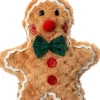 Intratuin kerst ornament gemberkoekman bruin / groen 12 x 4 x 15 cm