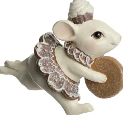 Intratuin kerst ornament Gemma muis 7,3 x 4 x 6,3 cm