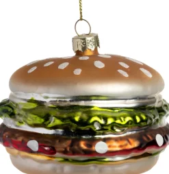 Intratuin kerst ornament Gido hamburger bruin 8,7 x 8,7 x 7 cm
