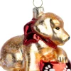 Intratuin kerst ornament golden retriever goud 7,6 x 5,4 x 6,8 cm