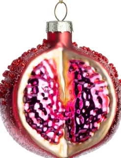 Intratuin kerst ornament granaatappel bordeaux 6,6 x 5,6 x 7,4 cm