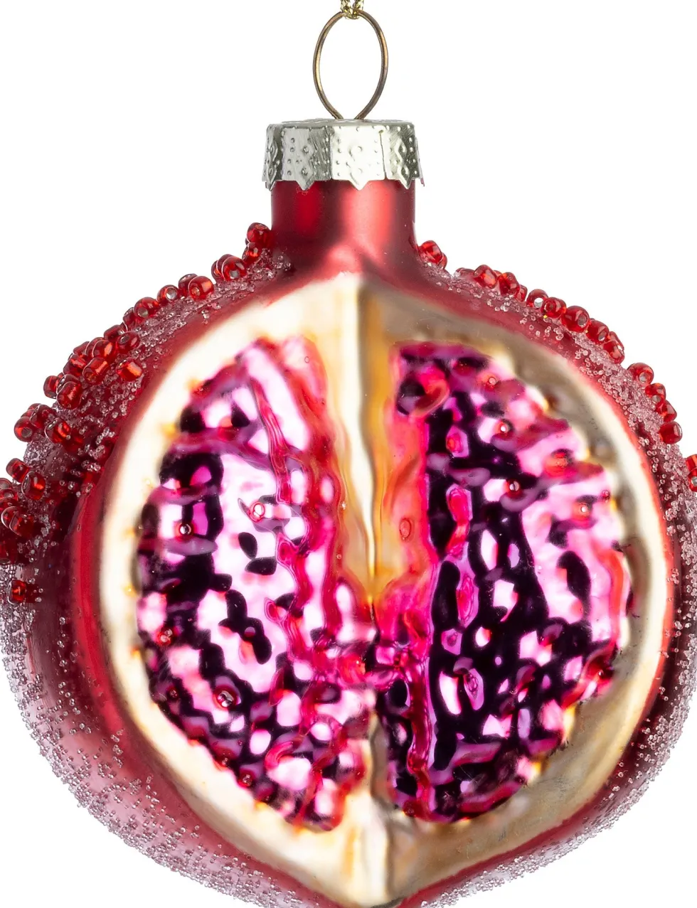 Intratuin kerst ornament granaatappel bordeaux 6,6 x 5,6 x 7,4 cm