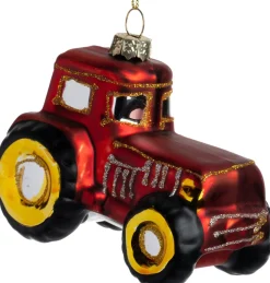 Intratuin kerst ornament Harm tractor rood 9,3 x 5,2 x 7,5 cm