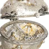 Intratuin kerst ornament hart zilver 6,5 x 5,5 x 9 cm
