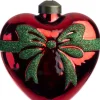 Intratuin kerst ornament Heart strik rood 10 x 4,5 x 10,5 cm