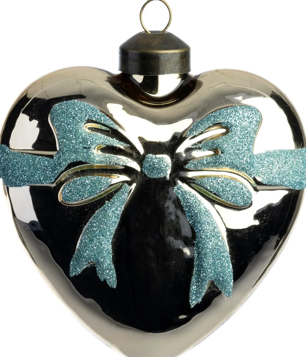 Intratuin kerst ornament Heart strik goud 10 x 4,5 x 10,5 cm