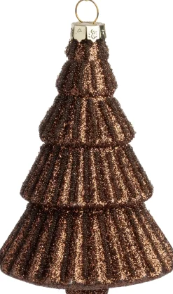 Intratuin kerst ornament Hohen kerstboom bruin 7 x 7 x 10,5 cm