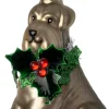 Intratuin kerst ornament hond grijs 7 x 4 x 8,5 cm