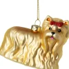 Intratuin kerst ornament hond goud 9,5 x 4,5 x 7,5 cm