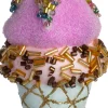 Intratuin kerst ornament ijsje groen D 4,5 H 9 cm