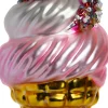Intratuin kerst ornament ijsje goud / roze 6 x 6 x 13 cm